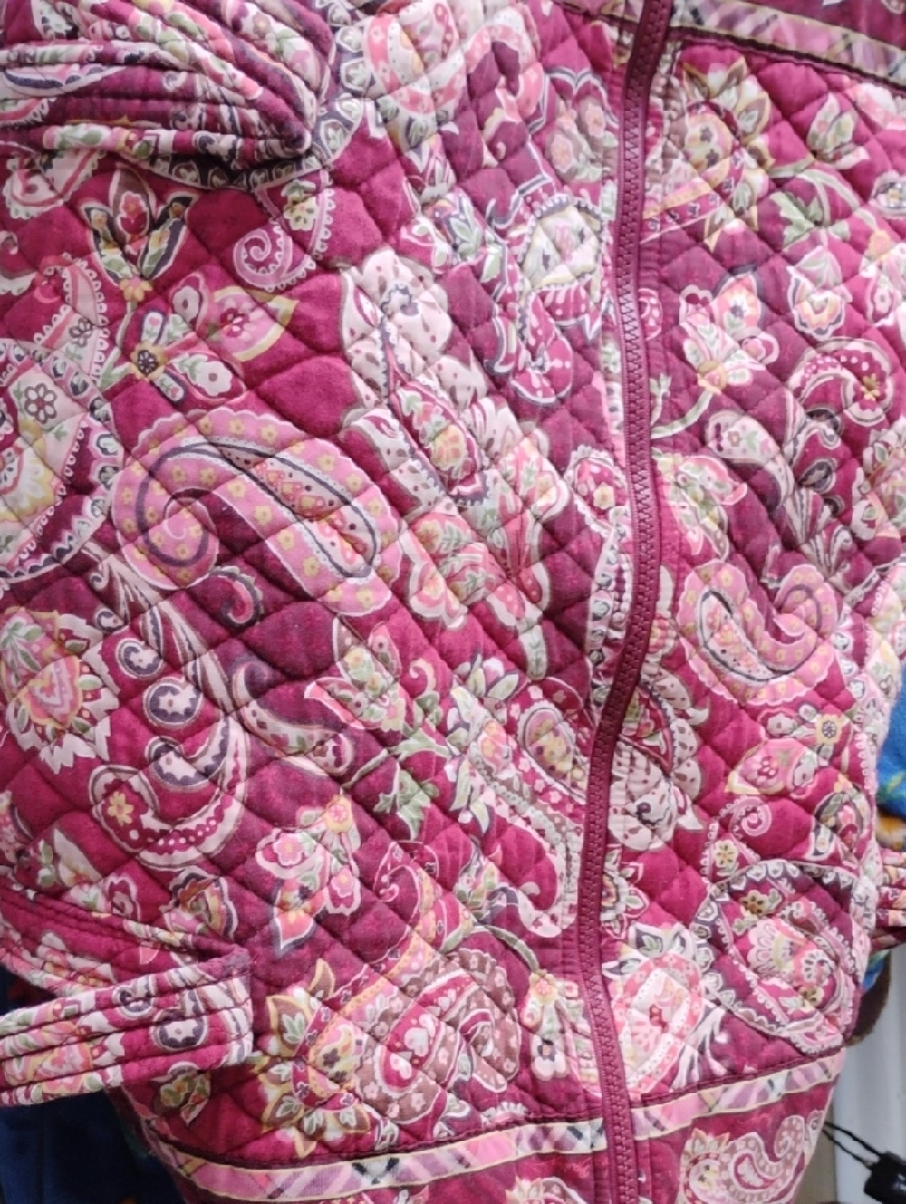 Vera Bradley Quilted Paisley Travel Bag in Berry Pink Multi - Picture 2 of 4
